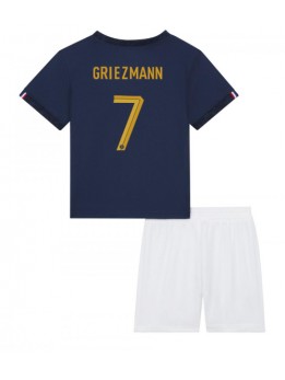 Frankreich Antoine Griezmann #7 Heimtrikotsatz für Kinder WM 2022 Kurzarm (+ Kurze Hosen)